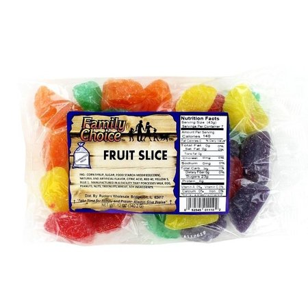 FAMILY CHOICE Candy Slice, Assorted Fruits Flavor, 14 oz 1110